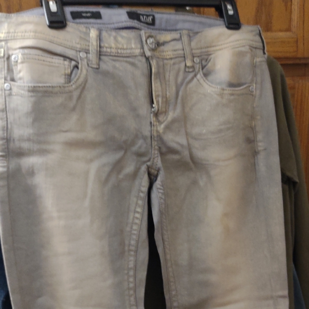 Anna Skinny Gold Metallic  Straight leg Jeans. Excellent Shape, size 29/8. Women